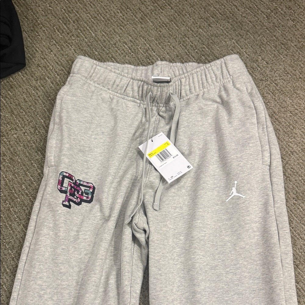 Jordan CP3 (PE) Light Gray Joggers with Logo